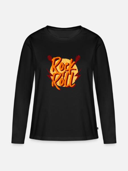 Rock 'n' Roll - Frauen Premium Bio Langarmshirt - Schwarz