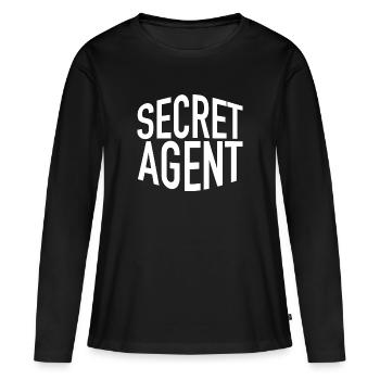 Agent secret de chasse au crime d'espionnage - T-shirt manches longues Premium bio Femme - noir - Devant - Julia (174cm)
