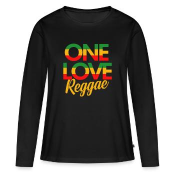 Love Reggae Musique Genre - T-shirt manches longues Premium bio Femme - noir - Devant - Julia (174cm)