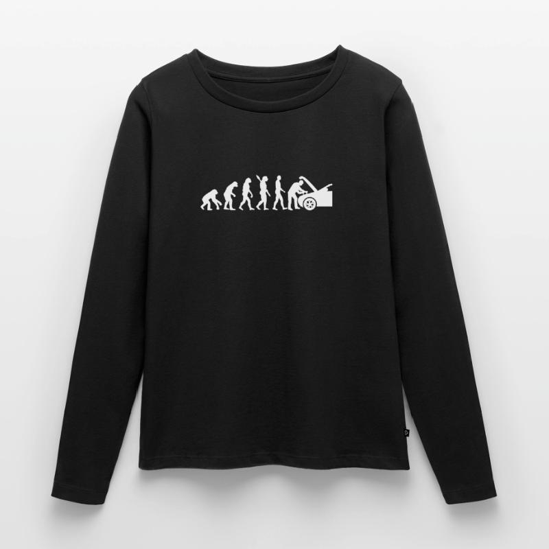 Evolution KfZ-Mechatroniker Frauen Premium Bio Langarmshirt