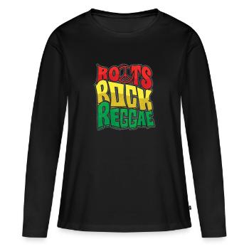 Roots reggae rock music - Women's Premium Organic Long Sleeve Shirt - black - Front - Julia (174cm)