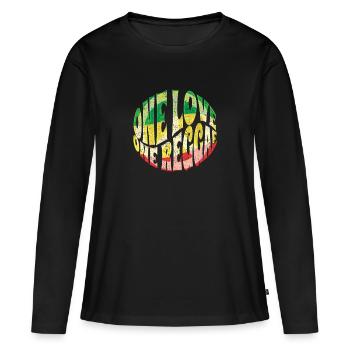 Reggae Music - Women's Premium Organic Long Sleeve Shirt - black - Front - Julia (174cm)