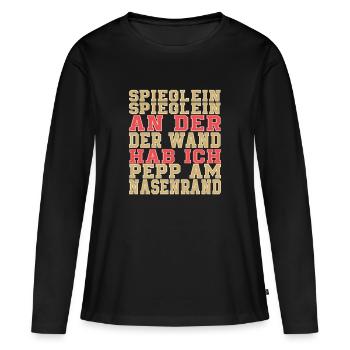 Peps sur le bord du nez - T-shirt manches longues Premium bio Femme - noir - Devant - Julia (174cm)