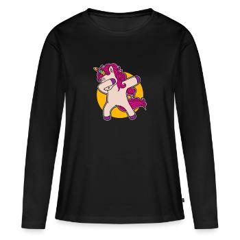 Funny saying shirt gift Funny - Women's Premium Organic Long Sleeve Shirt - black - Front - Julia (174cm)