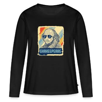 Shakespeare Littérature Hamlet Retro cadeau - T-shirt manches longues Premium bio Femme - noir - Devant - Julia (174cm)