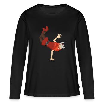 CELTIC - T-shirt manches longues Premium bio Femme - noir - Devant - Julia (174cm)