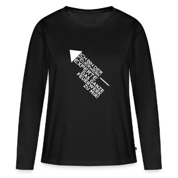 Feux d’artifice - T-shirt manches longues Premium bio Femme - noir - Devant - Julia (174cm)