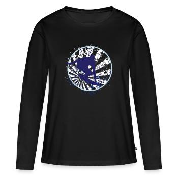 Silver Surfer - Frauen Premium Bio Langarmshirt - Schwarz - Vorne - Julia (174cm)