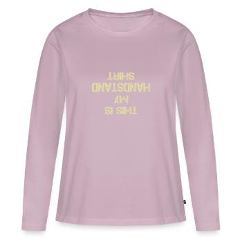Handstand - Frauen Premium Bio Langarmshirt - Altrosa - Vorne - Julia (174cm)
