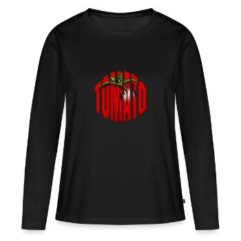 tomate - T-shirt manches longues Premium bio Femme - noir - Devant - Julia (174cm)