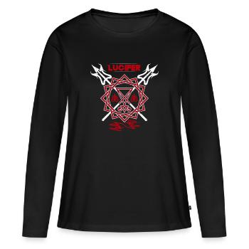 Lucifer Demon Satan - T-shirt manches longues Premium bio Femme - noir - Devant - Julia (174cm)