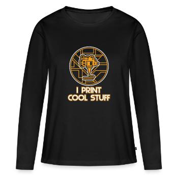 3D Druck Geschenk Lustiger Spruch 3D Print - Frauen Premium Bio Langarmshirt - Schwarz - Vorne - Julia (174cm)