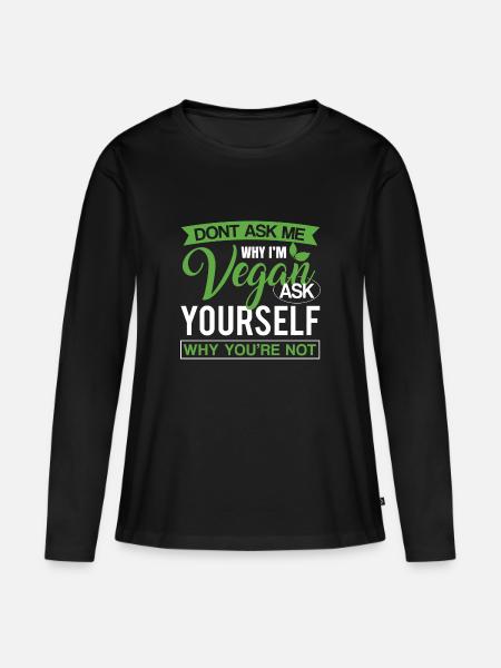 Vegan vegan vegan - Women's Premium Organic Long Sleeve Shirt - black