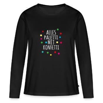Fasching Karneval - Frauen Premium Bio Langarmshirt - Schwarz - Vorne - Julia (174cm)