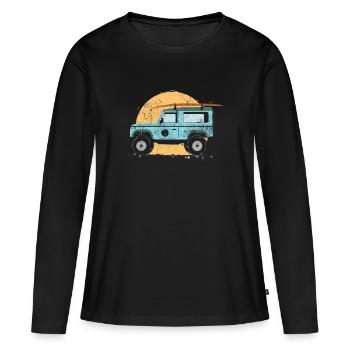 Surf Jeep Vacances - T-shirt manches longues Premium bio Femme - noir - Devant - Julia (174cm)
