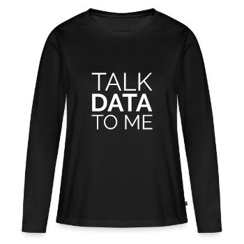 Data Mining Bases de données Informatique Oracle - T-shirt manches longues Premium bio Femme - noir - Devant - Julia (174cm)