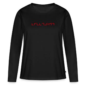 Masonic alphabet - Women's Premium Organic Long Sleeve Shirt - black - Front - Julia (174cm)