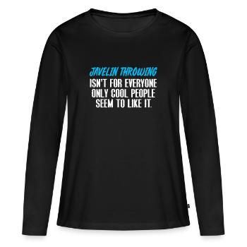 Lancer de lances - T-shirt manches longues Premium bio Femme - noir - Devant - Julia (174cm)