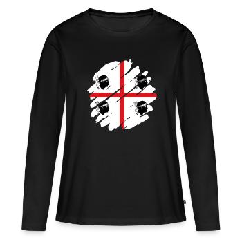 Drapeau de la Sardaigne Drapeau de la Sardaigne Drapeau de la Sardaigne - T-shirt manches longues Premium bio Femme - noir - Devant - Julia (174cm)