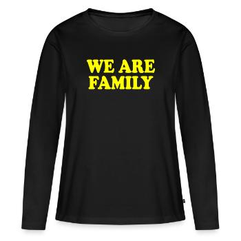 We are family - T-shirt manches longues Premium bio Femme - noir - Devant - Julia (174cm)