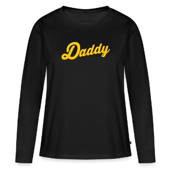 Daddy - Frauen Premium Bio Langarmshirt - Schwarz - Vorne - Julia (174cm)