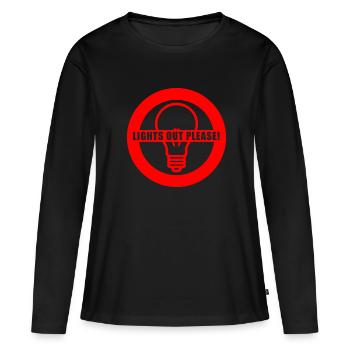 Éteindre la lumière de la lampe éteindre la lumière - T-shirt manches longues Premium bio Femme - noir - Devant - Julia (174cm)
