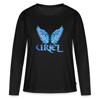 erzengel uriel e 80 - Frauen Premium Bio Langarmshirt - Schwarz - Vorne - Julia (174cm)