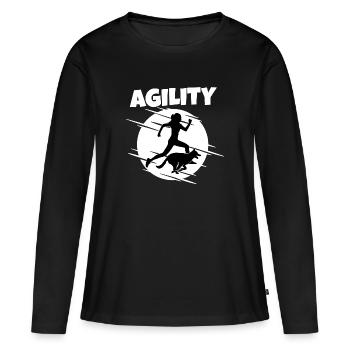 Agility Hundesport - T-shirt manches longues Premium bio Femme - noir - Devant - Julia (174cm)