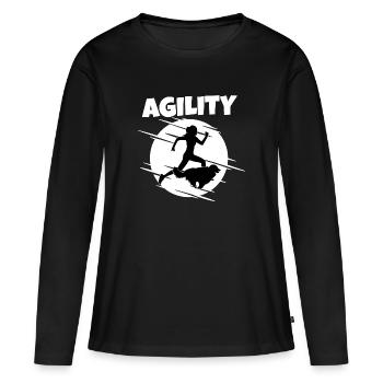 Agility Hundesport - T-shirt manches longues Premium bio Femme - noir - Devant - Julia (174cm)