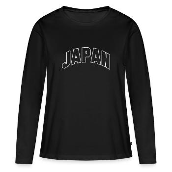 Japon idée cadeau japonais motif cool - T-shirt manches longues Premium bio Femme - noir - Devant - Julia (174cm)