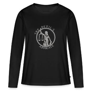 Devils Advocate lustiges Shirt für Jura Studenten - Frauen Premium Bio Langarmshirt - Schwarz - Vorne - Julia (174cm)