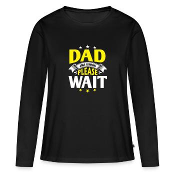 Dad Joke loading Soyez la chemise de papa Idée cadeau - T-shirt manches longues Premium bio Femme - noir - Devant - Julia (174cm)