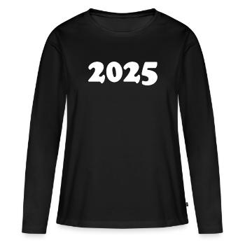 2025 - T-shirt manches longues Premium bio Femme - noir - Devant - Julia (174cm)