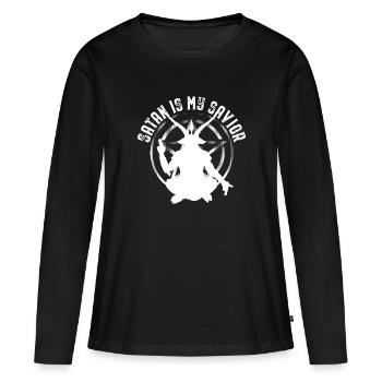 | de pentagramme Satanisme Cadeau de sorcellerie sataniste - T-shirt manches longues Premium bio Femme - noir - Devant - Julia (174cm)