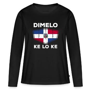 République dominicaine - T-shirt manches longues Premium bio Femme - noir - Devant - Julia (174cm)