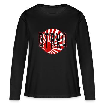 Otaku - T-shirt manches longues Premium bio Femme - noir - Devant - Julia (174cm)