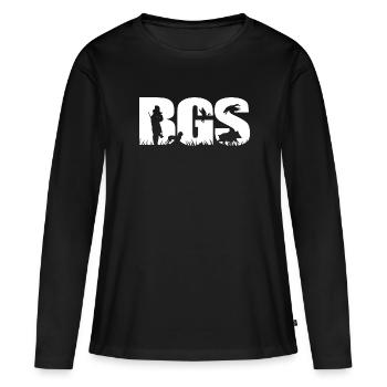 BGS Bavarian Mountain Scent Hound Chasse Wilsigns - T-shirt manches longues Premium bio Femme - noir - Devant - Julia (174cm)