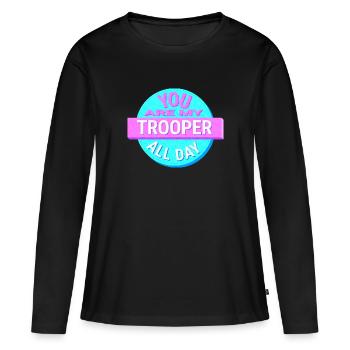 Brave - Women's Premium Organic Long Sleeve Shirt - black - Front - Julia (174cm)