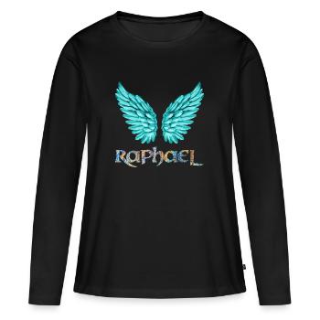 erzengel raphael e 120 - Frauen Premium Bio Langarmshirt - Schwarz - Vorne - Julia (174cm)
