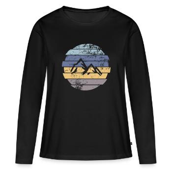 Berg - T-shirt manches longues Premium bio Femme - noir - Devant - Julia (174cm)