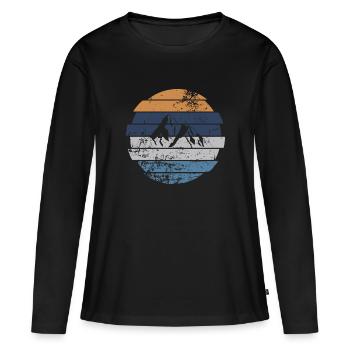 Berg - T-shirt manches longues Premium bio Femme - noir - Devant - Julia (174cm)