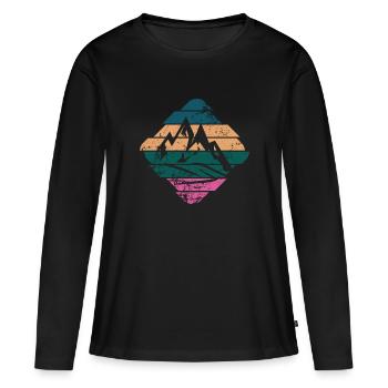 Berg - T-shirt manches longues Premium bio Femme - noir - Devant - Julia (174cm)