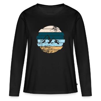 Berg - T-shirt manches longues Premium bio Femme - noir - Devant - Julia (174cm)