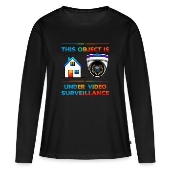 Gebäude Überwachung - Frauen Premium Bio Langarmshirt - Schwarz - Vorne - Julia (174cm)