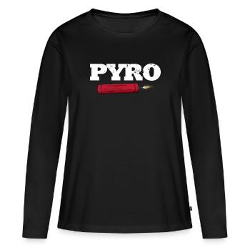 Pyro firecrackers - Women's Premium Organic Long Sleeve Shirt - black - Front - Julia (174cm)