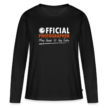Official Photographer - Frauen Premium Bio Langarmshirt - Schwarz - Vorne - Julia (174cm)