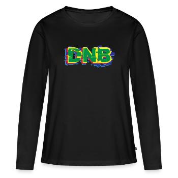 DNB Drum n Bass Junglist Heavy Glitch - T-shirt manches longues Premium bio Femme - noir - Devant - Julia (174cm)