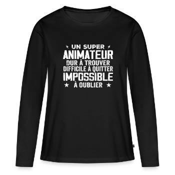 Super Entertainer - Women's Premium Organic Long Sleeve Shirt - black - Front - Julia (174cm)