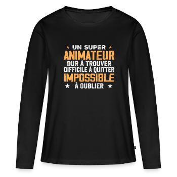 Super Entertainer - Women's Premium Organic Long Sleeve Shirt - black - Front - Julia (174cm)