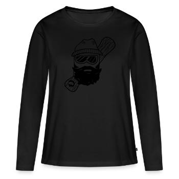 Bearded wood boarder - Women's Premium Organic Long Sleeve Shirt - black - Front - Julia (174cm)